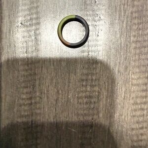 Two-Tone Black and Green Ring